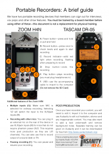 A guide to Portable Recorders